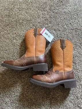 Women’s Brown Two-Tone Western Cowboy Boots